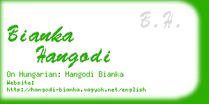 bianka hangodi business card